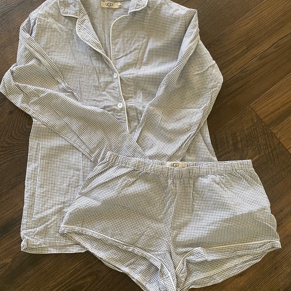 UGG Women's Gray Plaid Pajama Set